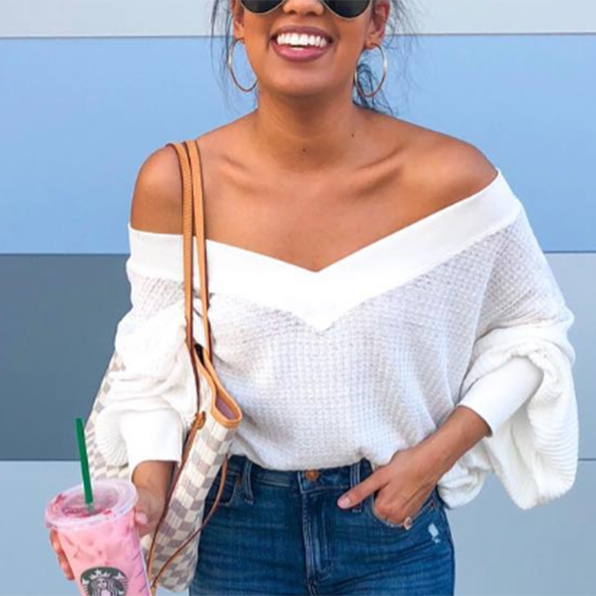 Fashion Sexy V Collar Plain Sweater