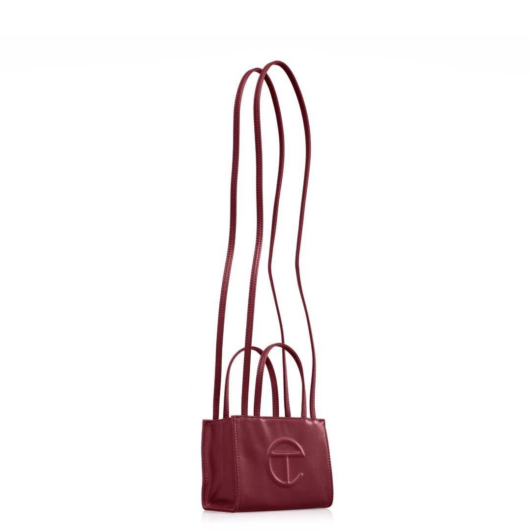 Small Oxblood Shopping Bag