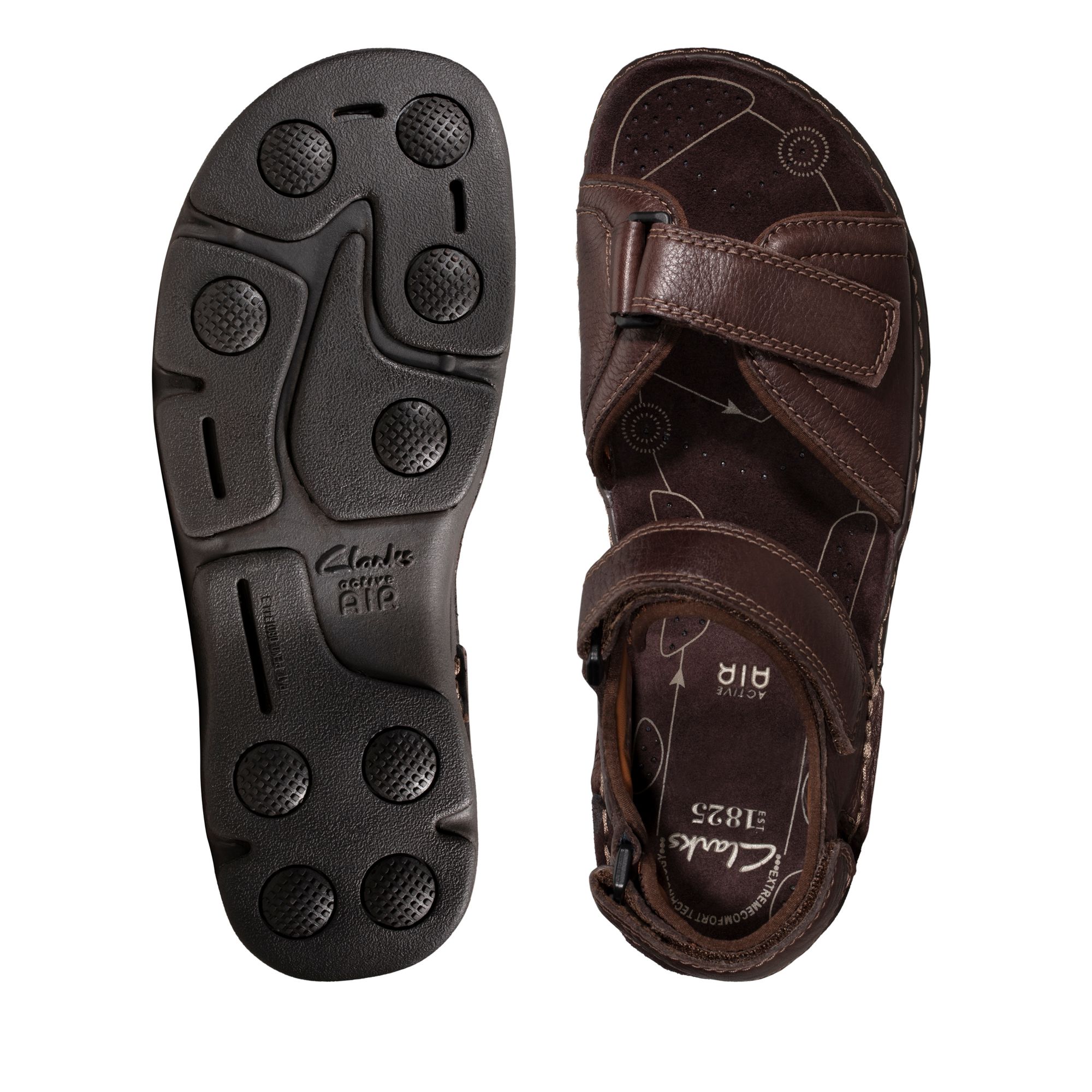 Men Sandals ATL Part Dark Brown Lea