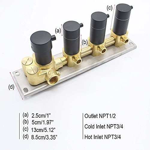 Body Spray Brass Faucet Combo Set, Large Flow, Can Use All Functions