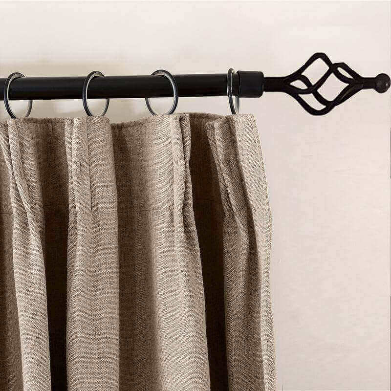CUSTOM Olive Flax Luxury Textured Faux Linen Curtain