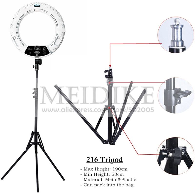 Pro Beauty Studio LED Ring lamp Kit 480 LEDS Video Light Lamp Makeup Lighting + stand