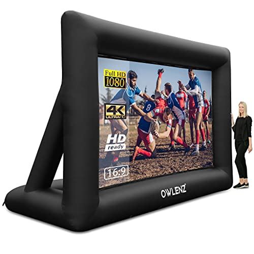 20 feet Portable Home Theater Projector Screen with Inflation Fan and Carrying Bag