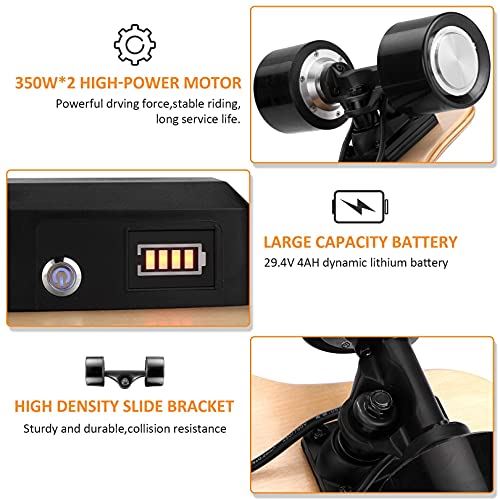 37��� Electric Skateboard with Remote Control, Electric Longboard