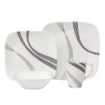 Corelle Boutique Square Urban Arc 16-Piece Dinnerware Set