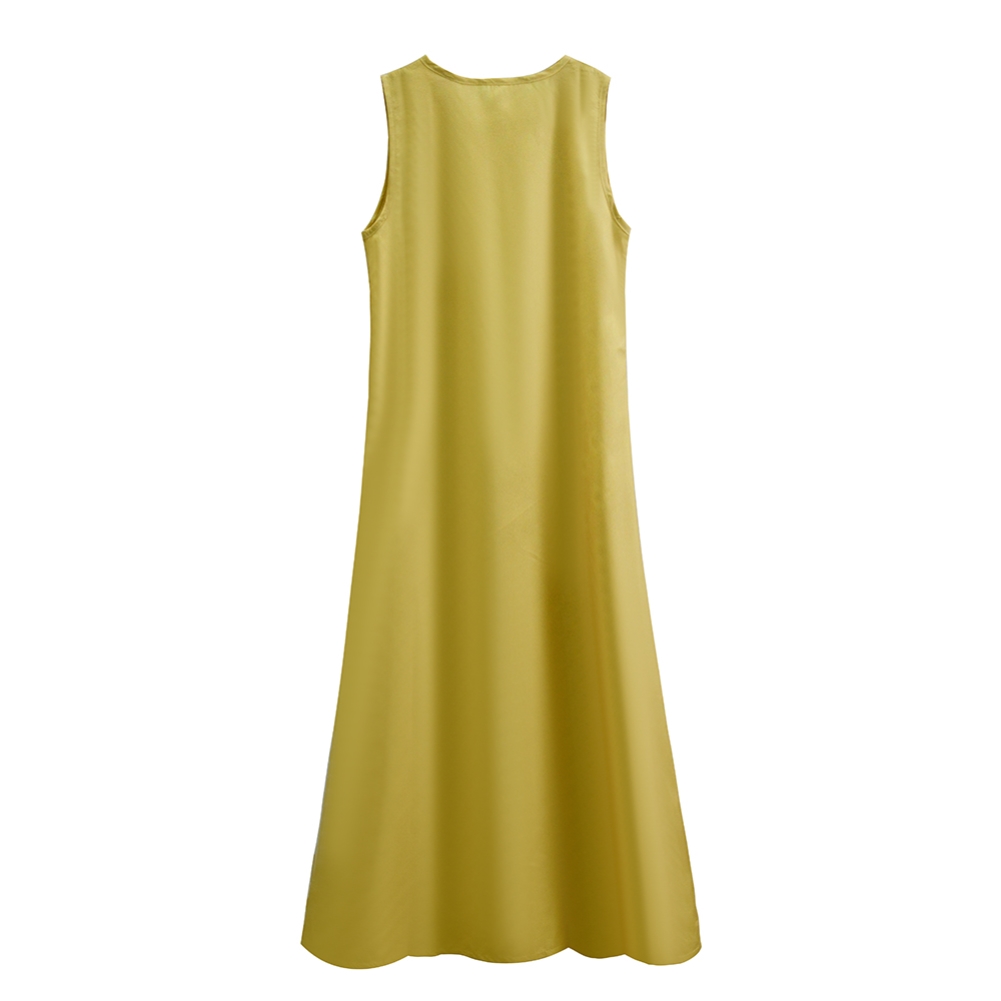 Flower Print Sleeveless Long Boho Dress