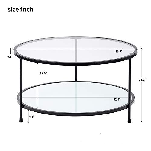 36��� Tempered Glass Metal Coffee Table w/ Stained White Tempered Glass / 2-Tier