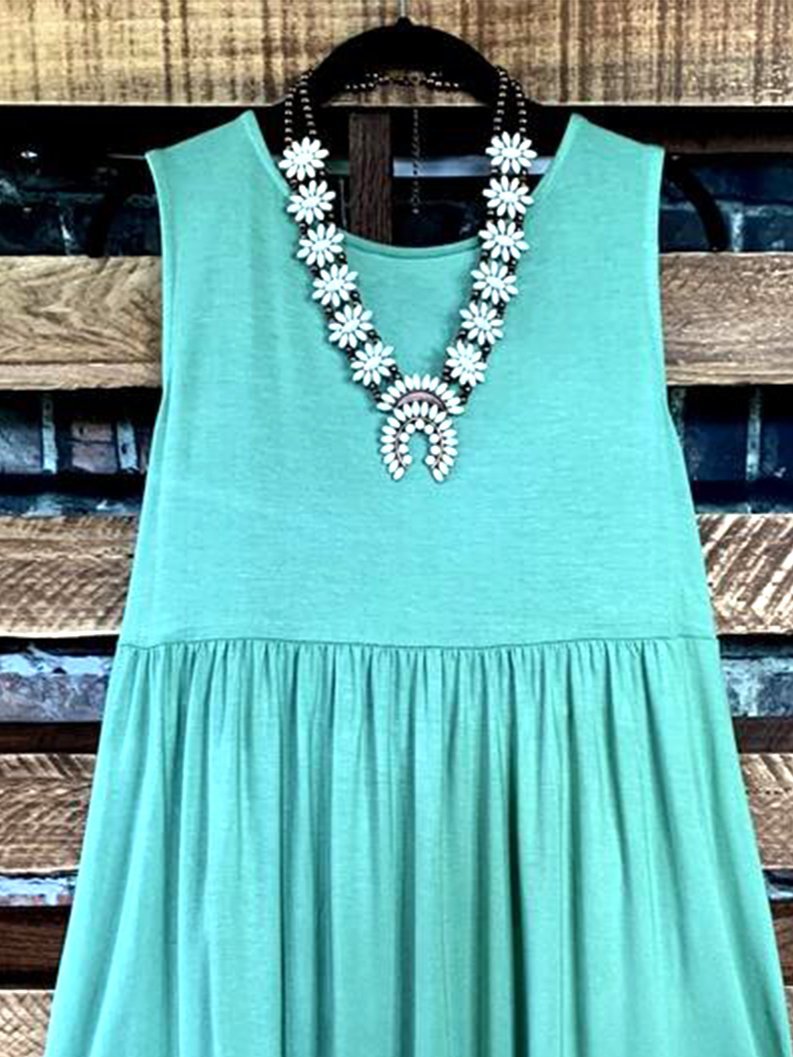 Turquoise Crew Neck Casual Cold Shoulder Shirts & Tops