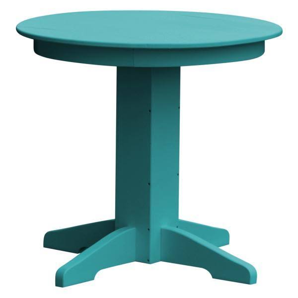 Recycled Plastic Round Dining Table 44x22 / Turf Green