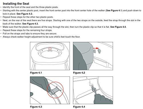 Joovy Spoon Blueberry, Adjustable Baby Walker