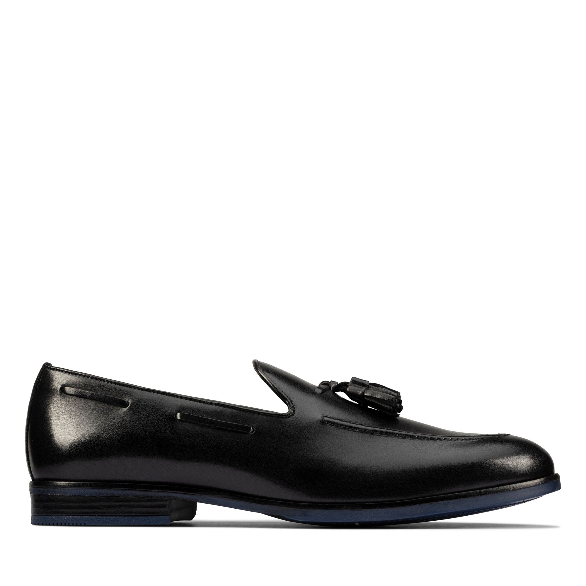 Men Oswick Plain Black Leather