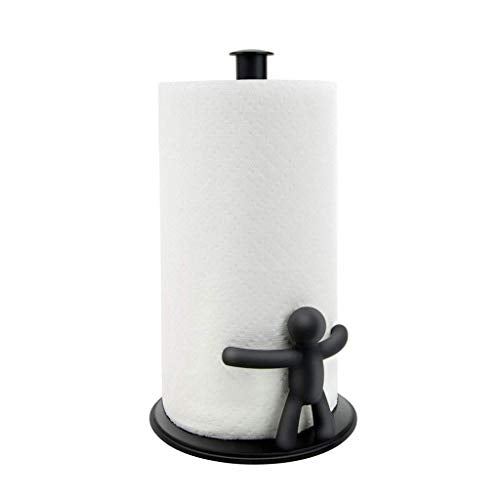 Black Kitchen Roll Holder, Vertical Paper Towel Holder, for Kitchen
