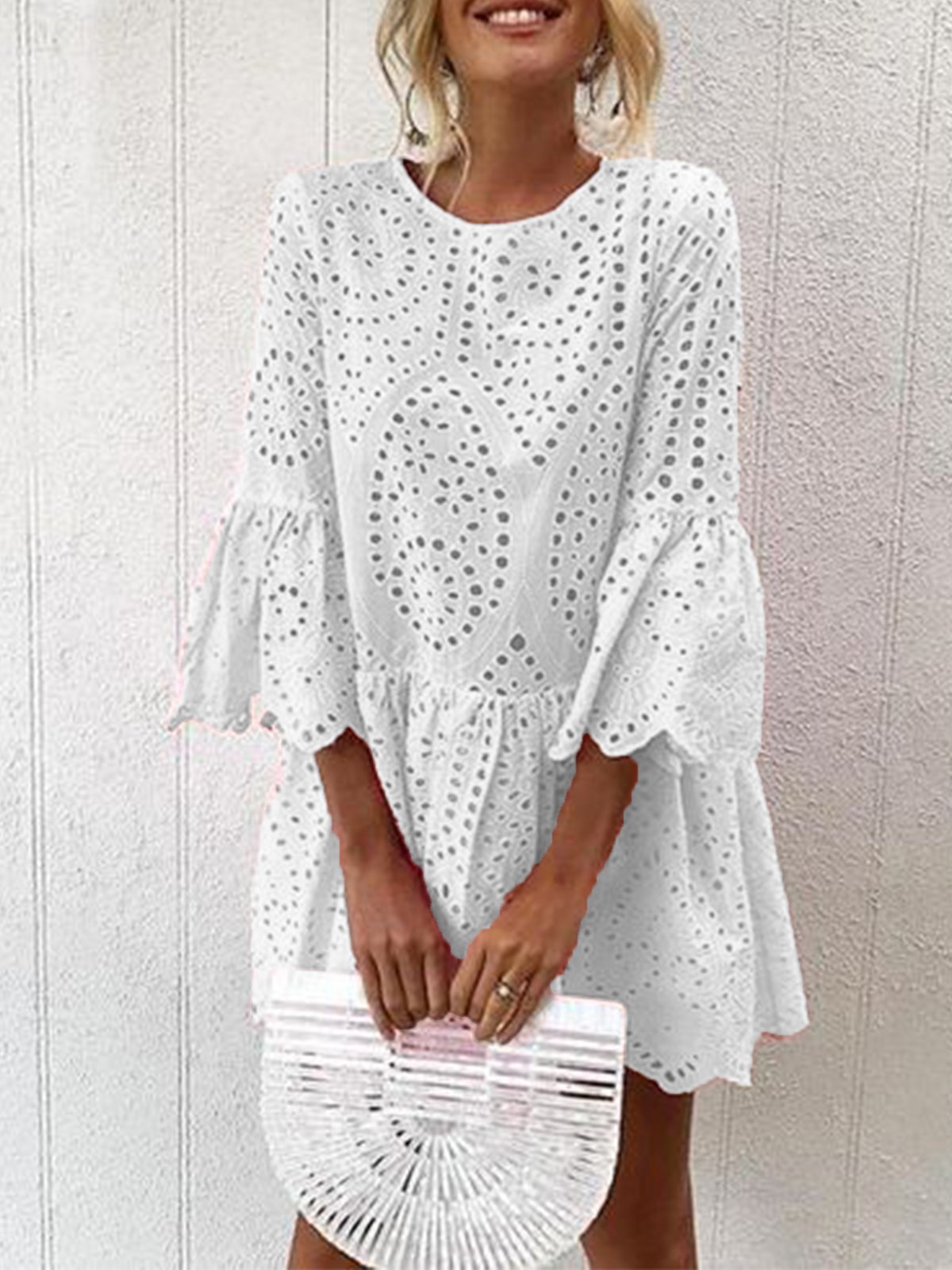 Frill Sleeves Casual Elegant Women Dresses