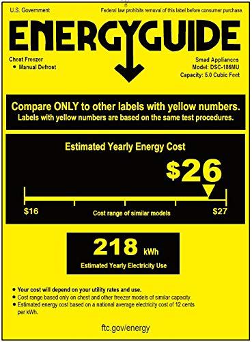 5 Cu.ft Low Noise Top Open Freezer with Removable Hanging Basket