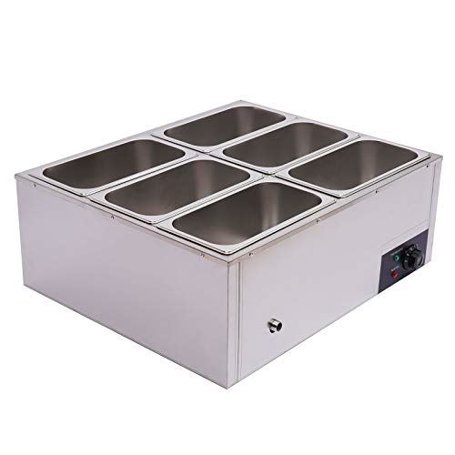 Electric Food Warmer, 850W Stainless Steel Bain Marie Buffet