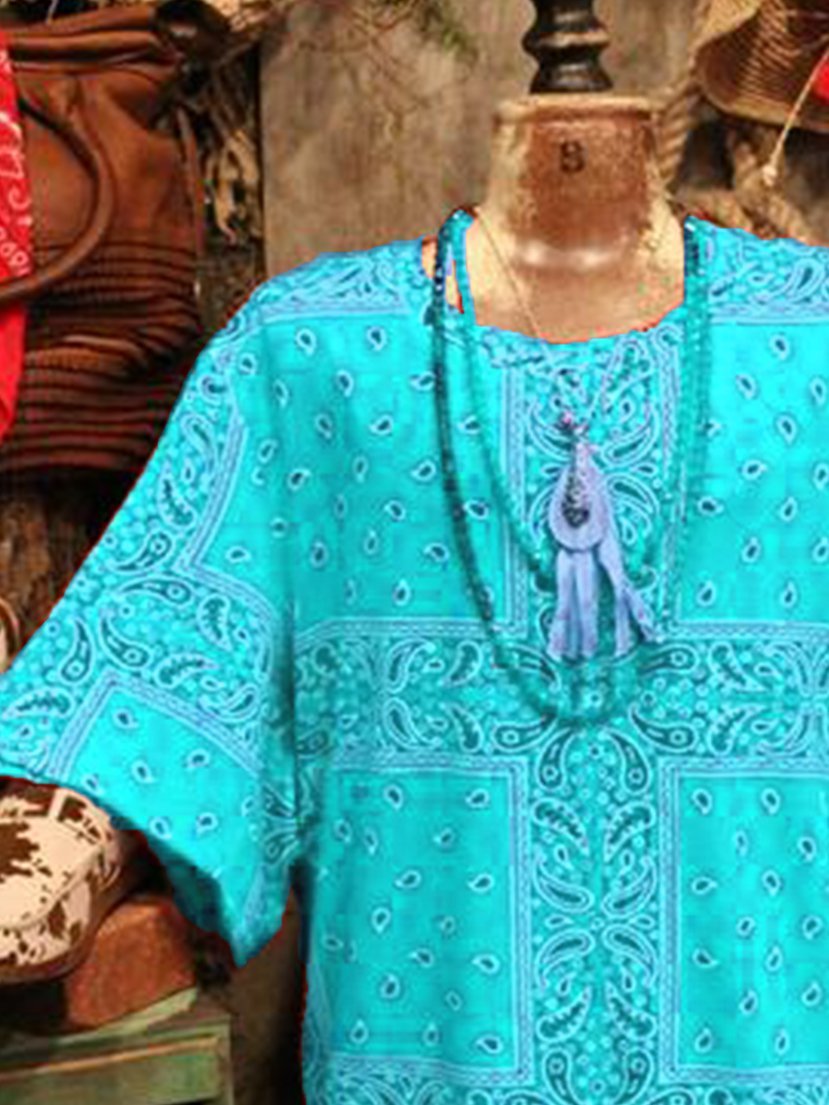 Casual Paisley Shirts & Tops