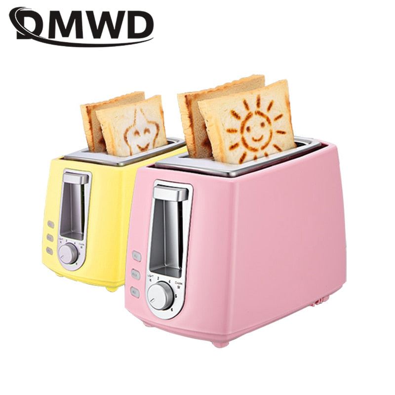 Electric Toaster Household Automatic Bread Baking Maker Breakfast Machine Toast Sandwich Grill Oven 2 Slice