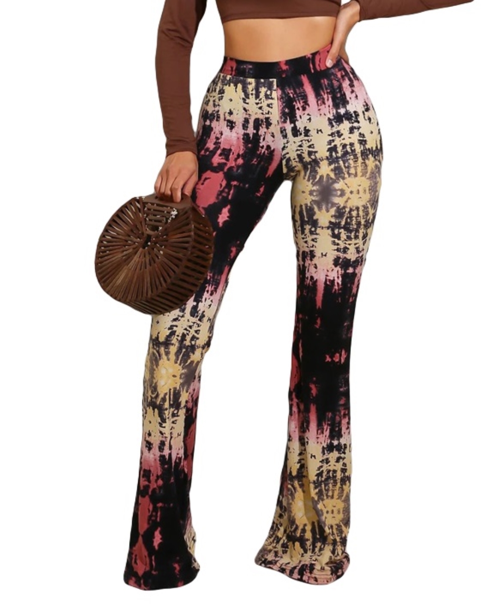Sexy Tie Dye High Waist Trousers
