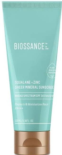 Biossance Squalane Zinc Sheer Mineral Sunscreen SPF30 - 100 ml/3.38 oz