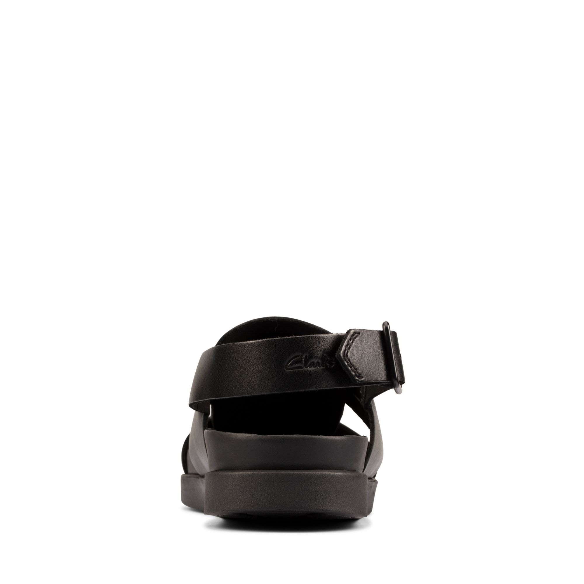 Men Sandals Sunder Strap Black Leather