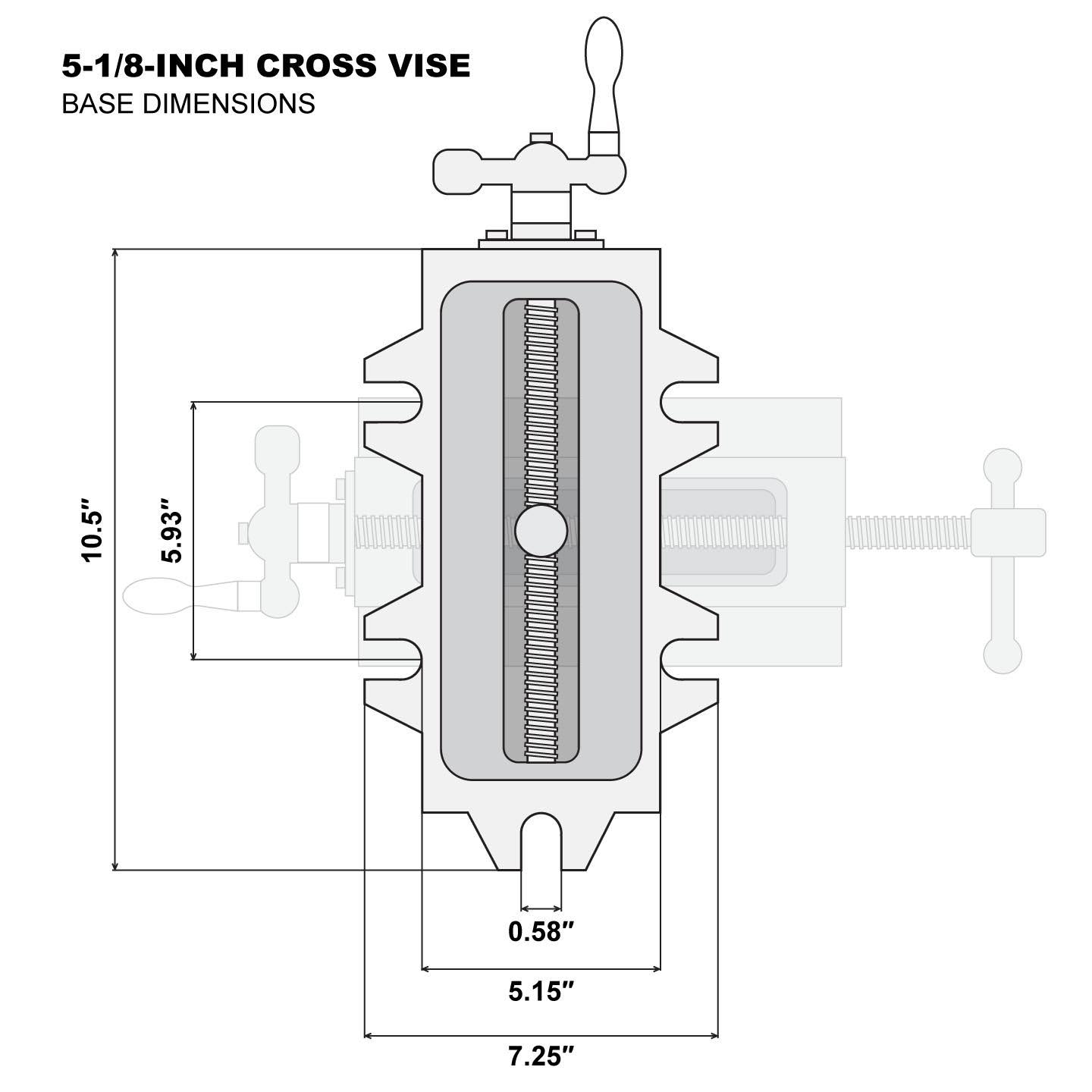 Wen 5-1/8 in. Compound Cross Slide Industrial Strength Benchtop Vise