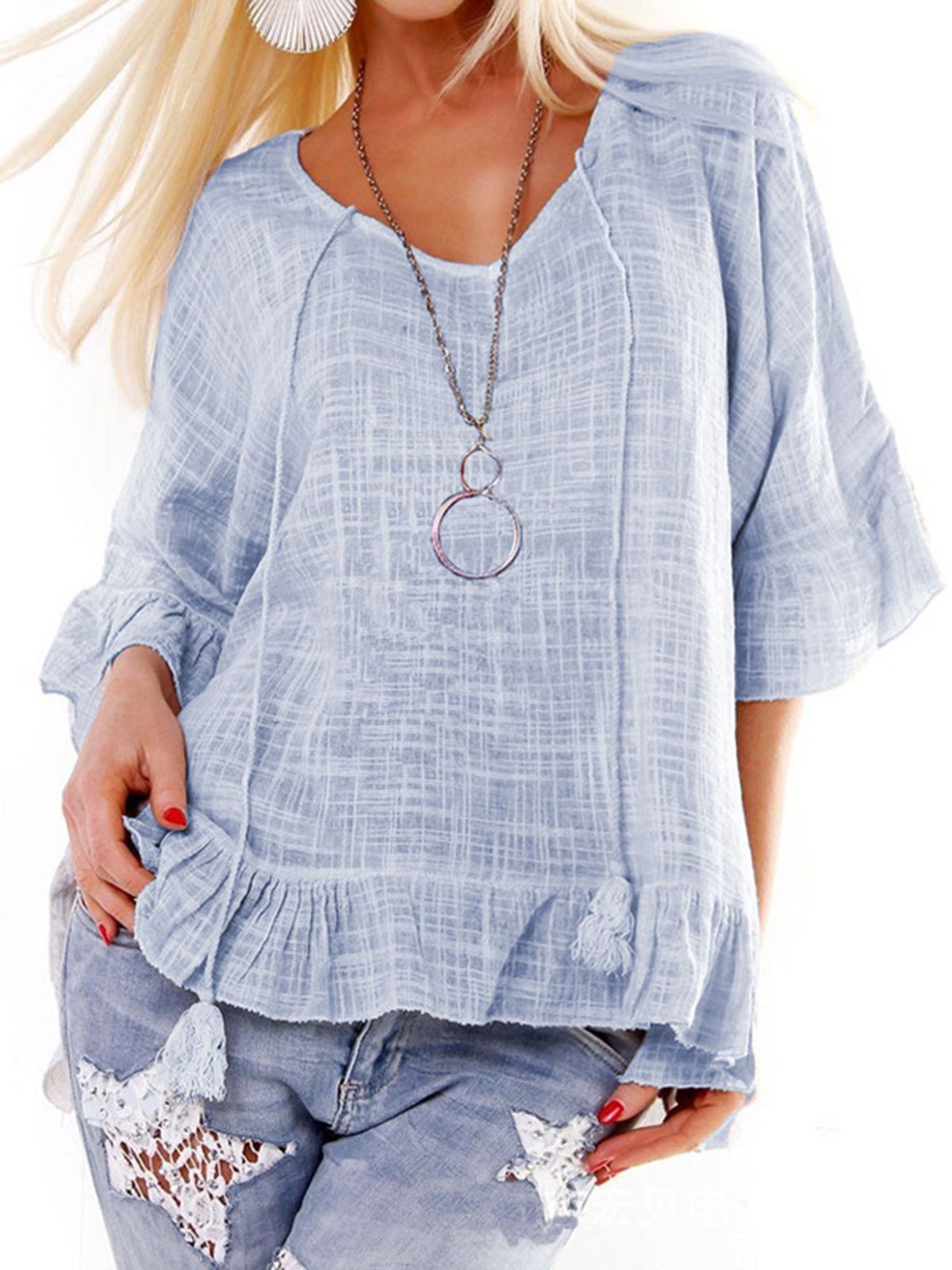 Women Half Sleeve Casual Solid Shirts & Tops