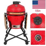 18in Steel Charcoal Grill Multiple Cooking Smoke Bake Roast For Courtyard Party