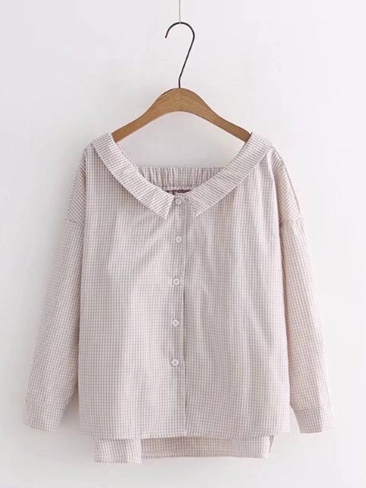 Women Casual Peter Pan Collar Tops Tunic Blouse Shirt