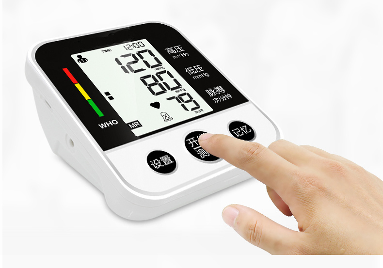 Digital Upper Arm Blood Pressure Pulse Monitor Health Care Tonometer Lcd Voice Meter Sphygmomanometer Blood Pressure Monitors