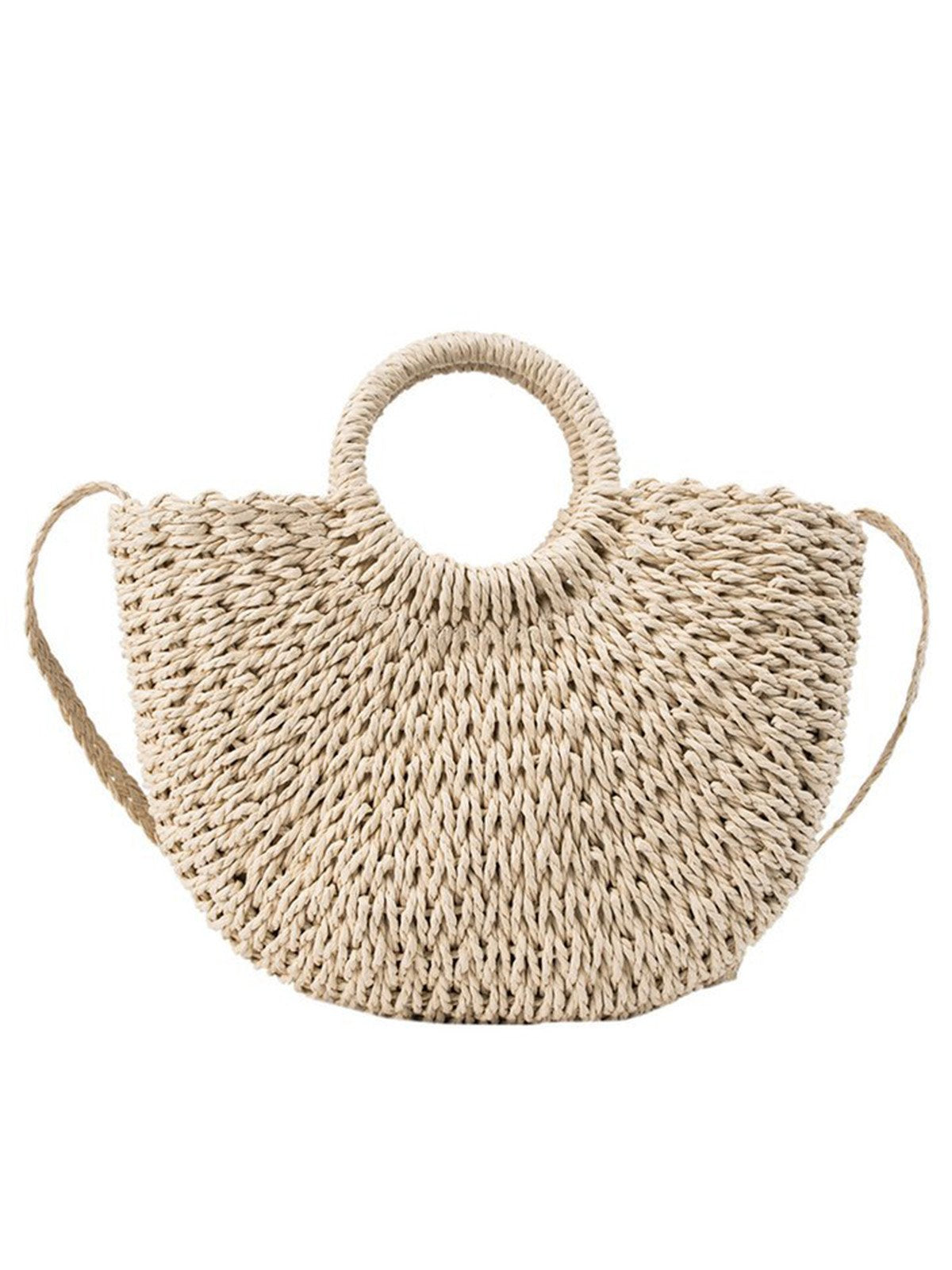 Fashion Straw Crochet Shoulder Bag