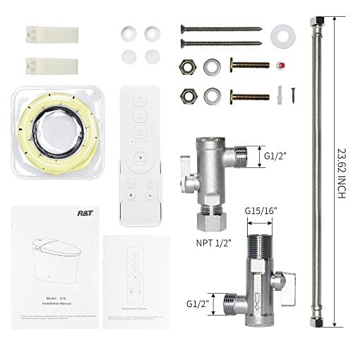 One-Piece Intelligent Toilet with Integrated Bidet & Remote Control