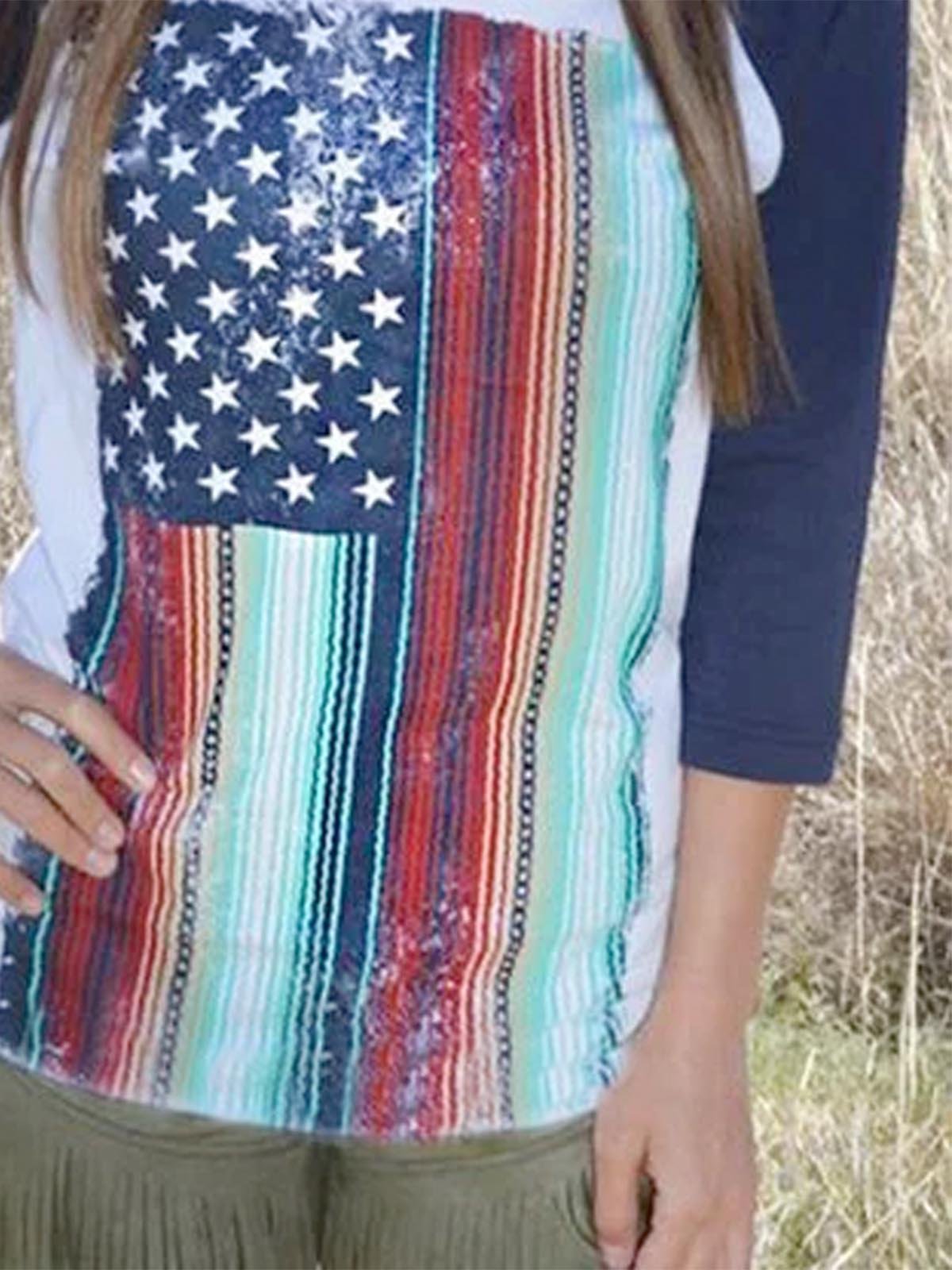 Casual Printed Long Sleeve Top