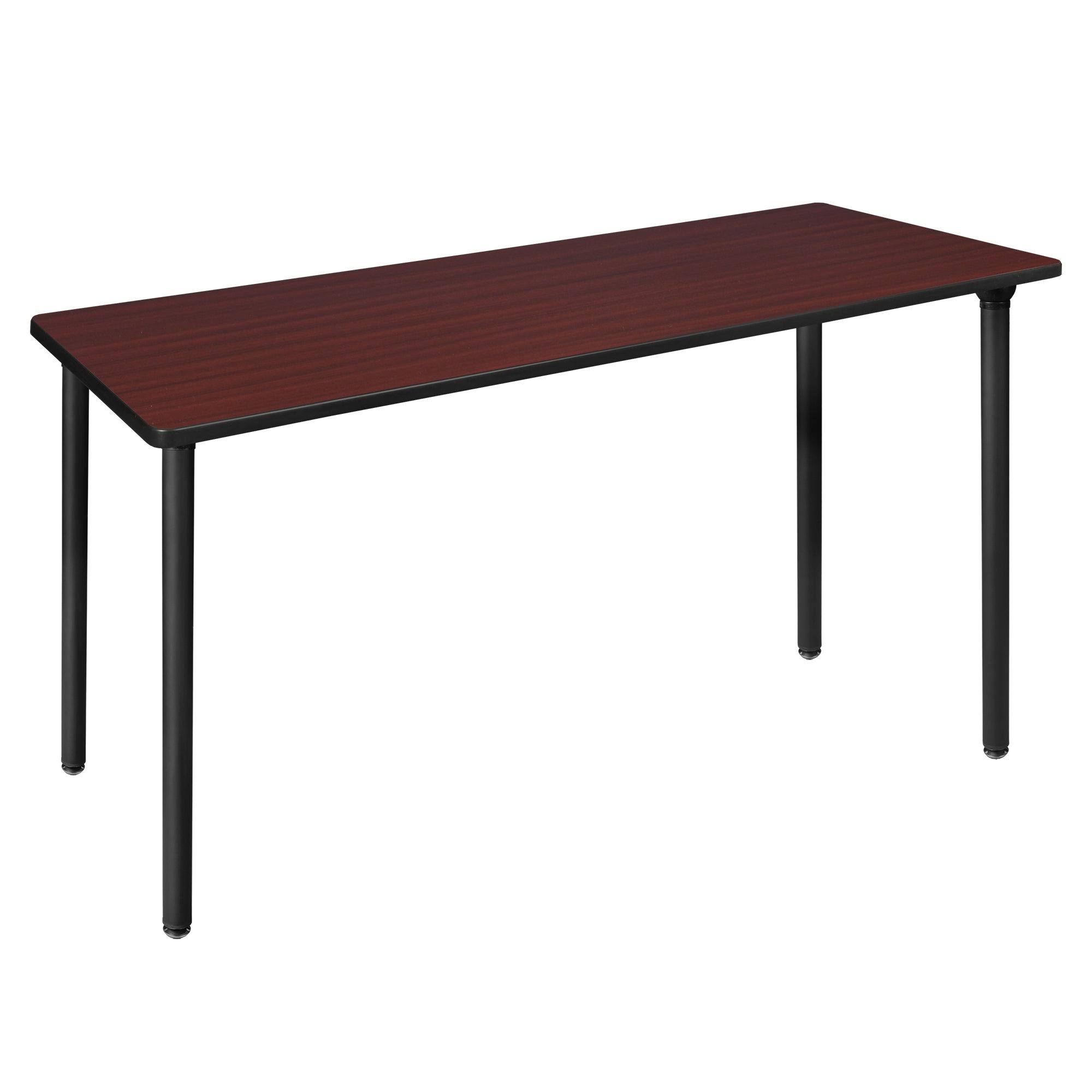 Regency 60x22 x 24x22 Kee Folding Training Table- Mahogany/ Black