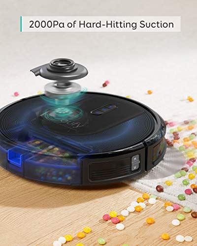 Robot Vacuum with Smart Dynamic Navigation 2.0, 2000Pa Strong Suction and WiFi