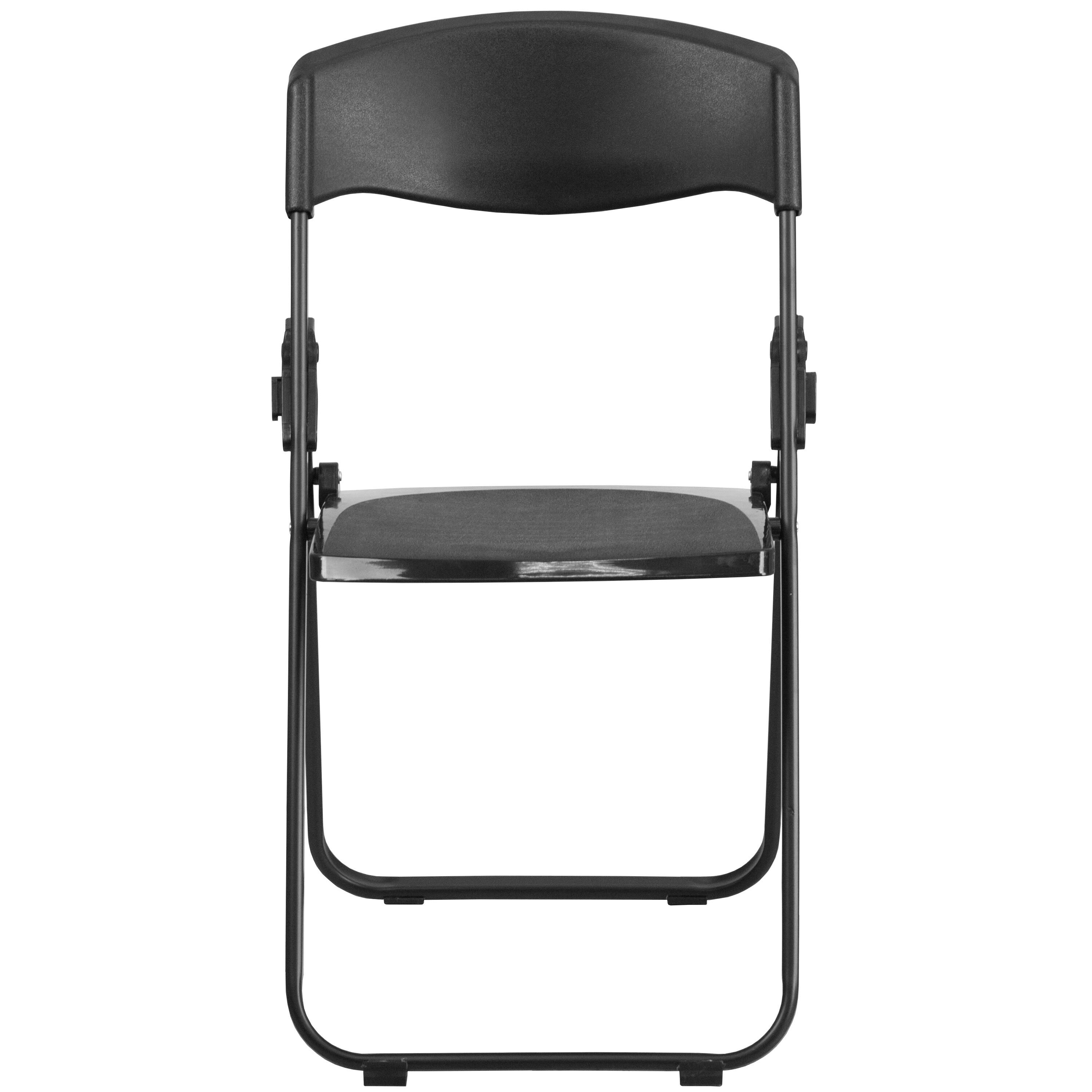 500 lb. Capacity Heavy-Duty Folding Chairs (Pack of 6) Black