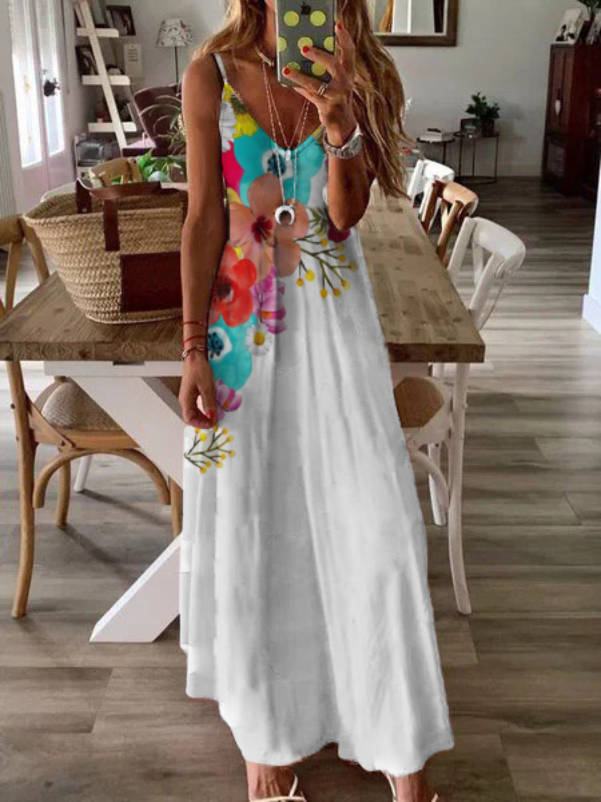 Plus size Floral Printed Casual Dresses