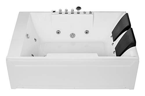 Hydromassage Rectangular Water Jets Alcove Soaking SPA Double Ended