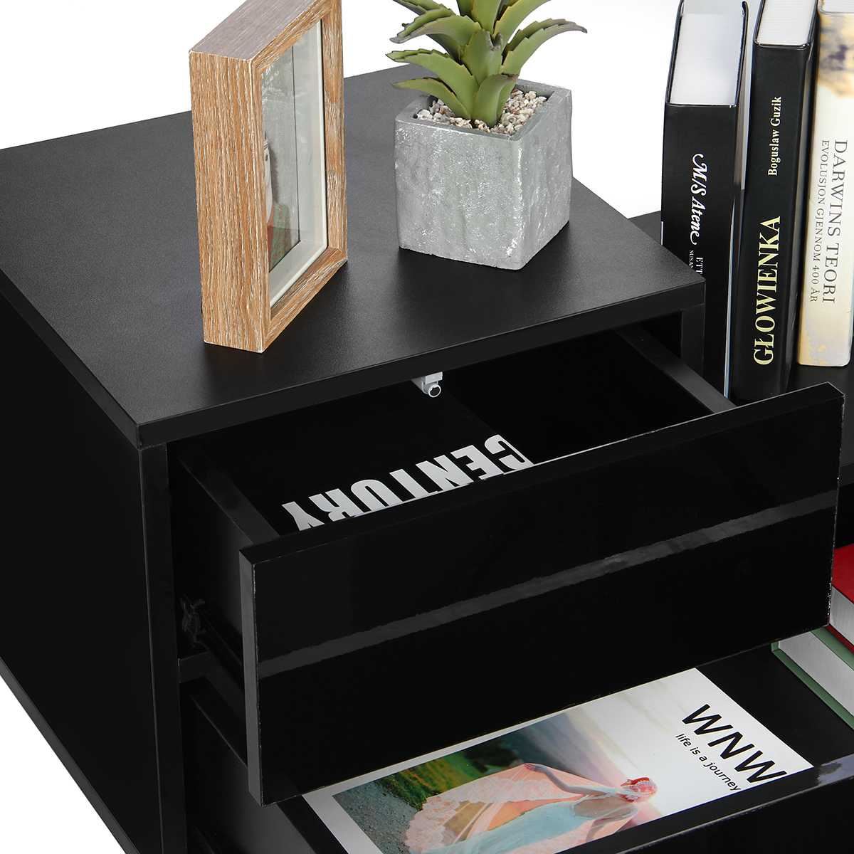 Bedside Cabinet Bedside Table Nightstand of 2 Drawers Coffee Table Bedside Table