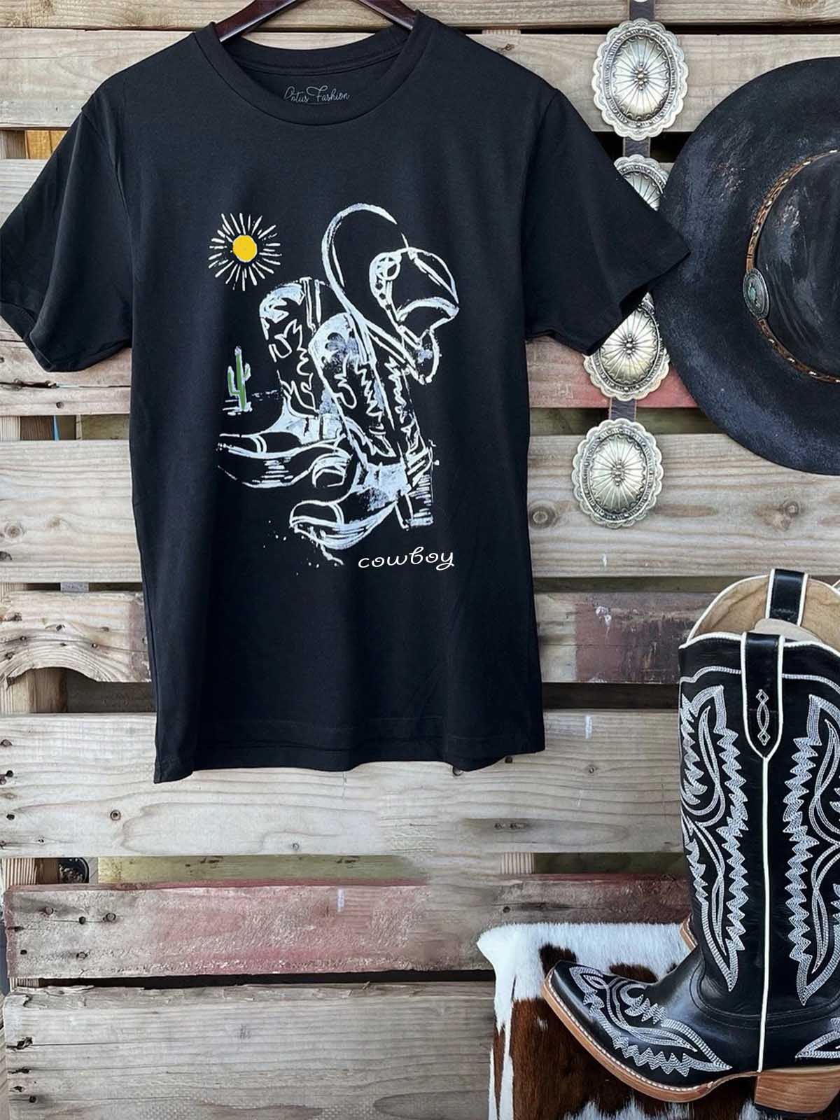 Short Sleeve Cotton-Blend Crew Neck Casual Shirts & Tops