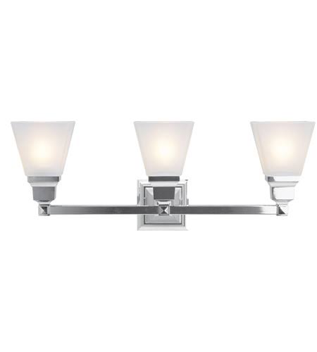 World of Crystal Bathroom Vanity 3 Light with Satin Steel Polished Chrome Size 255 Inches - Woc WC5288