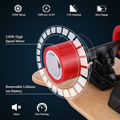 Electric Skateboards,32 Inch Standard 8 Layers Maple Wood Deck