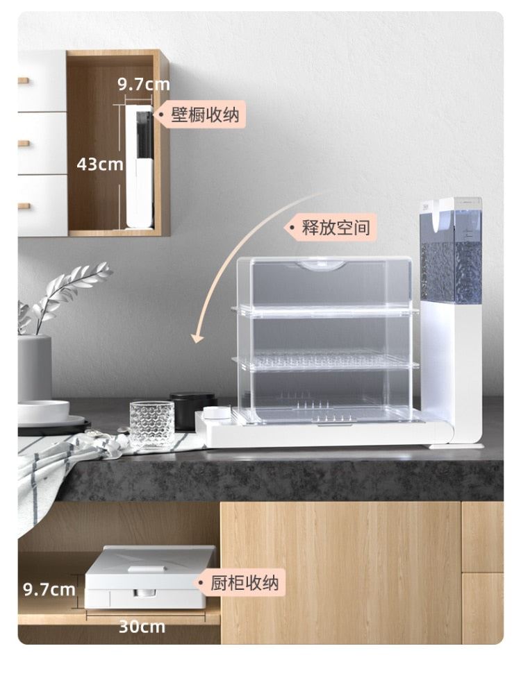 Electric Vegetable Steamer Cooking Steam Cooker Collapse Kitchen Layer Dumplings Sausage Powder Machine Steaming Food