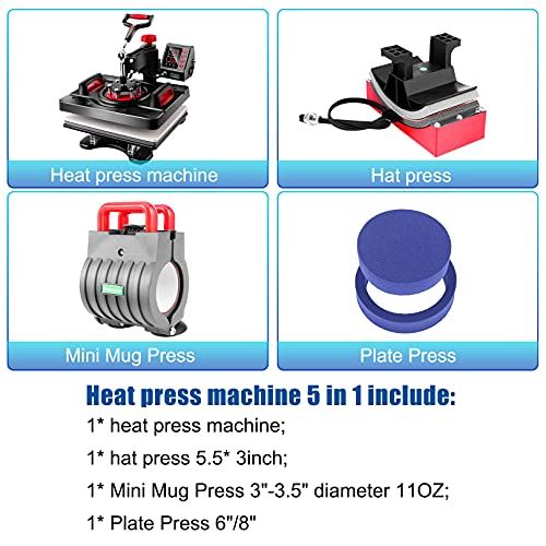 Heat Press Machine Digital Combo with Multifunctional Swing