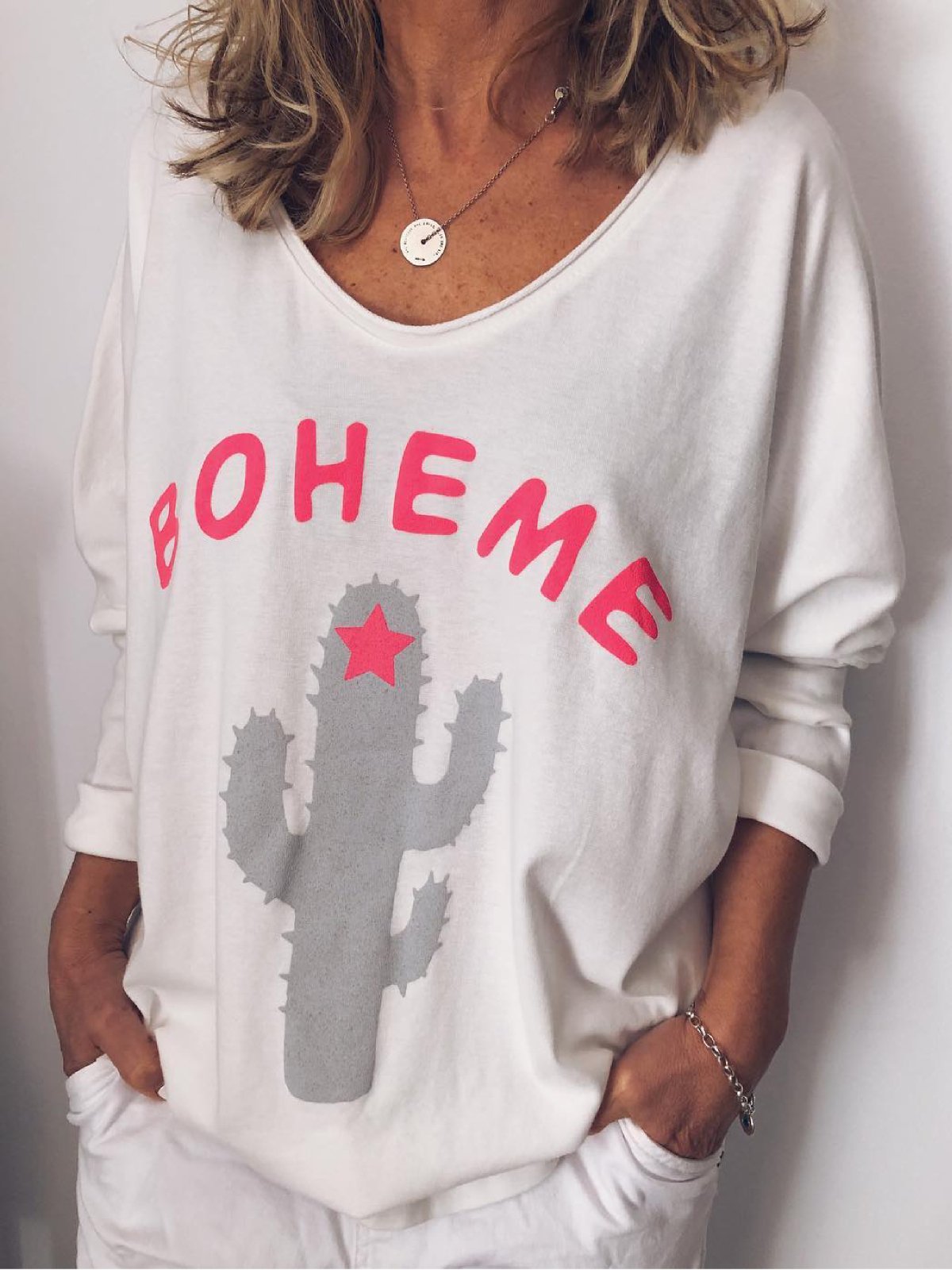 Cotton Long Sleeve Printed/dyed Shirts & Tops