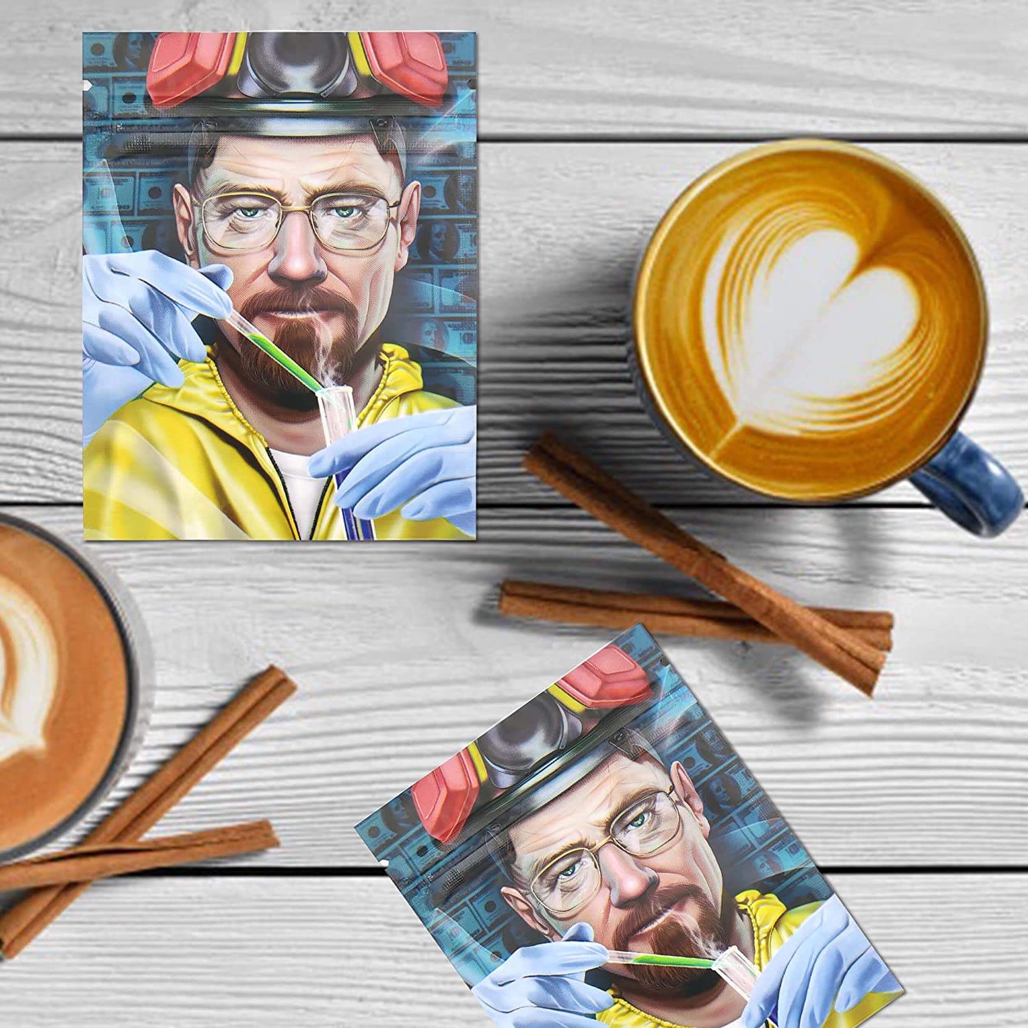 Custom Design Mad Scientist Smell Proof Mylar Bags Printed Stand Up Zipper Foil Child Resistant Packaging Pouches with Gram Bags