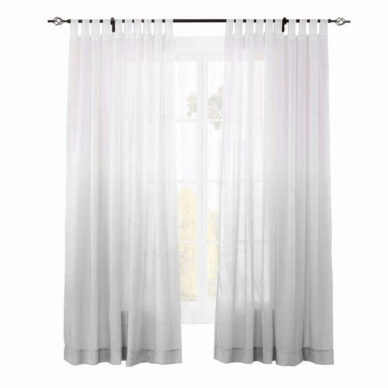 CUSTOM Hanna Grey Gradient Ombre Sheer Curtain Tulle Gradual Drapery
