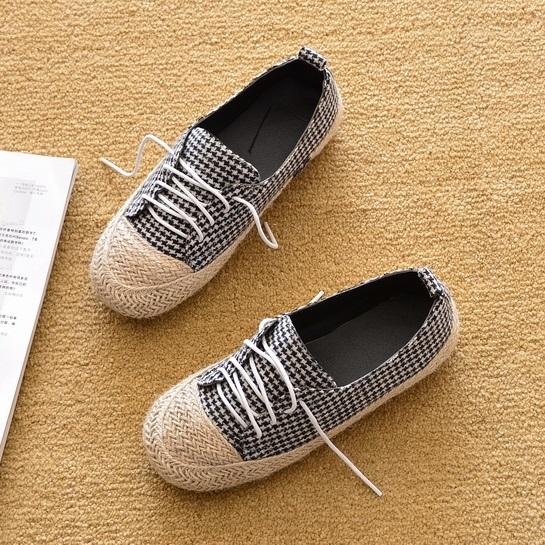 Women Handmade Nubuck Braided Leopard Suede Flat Loafers