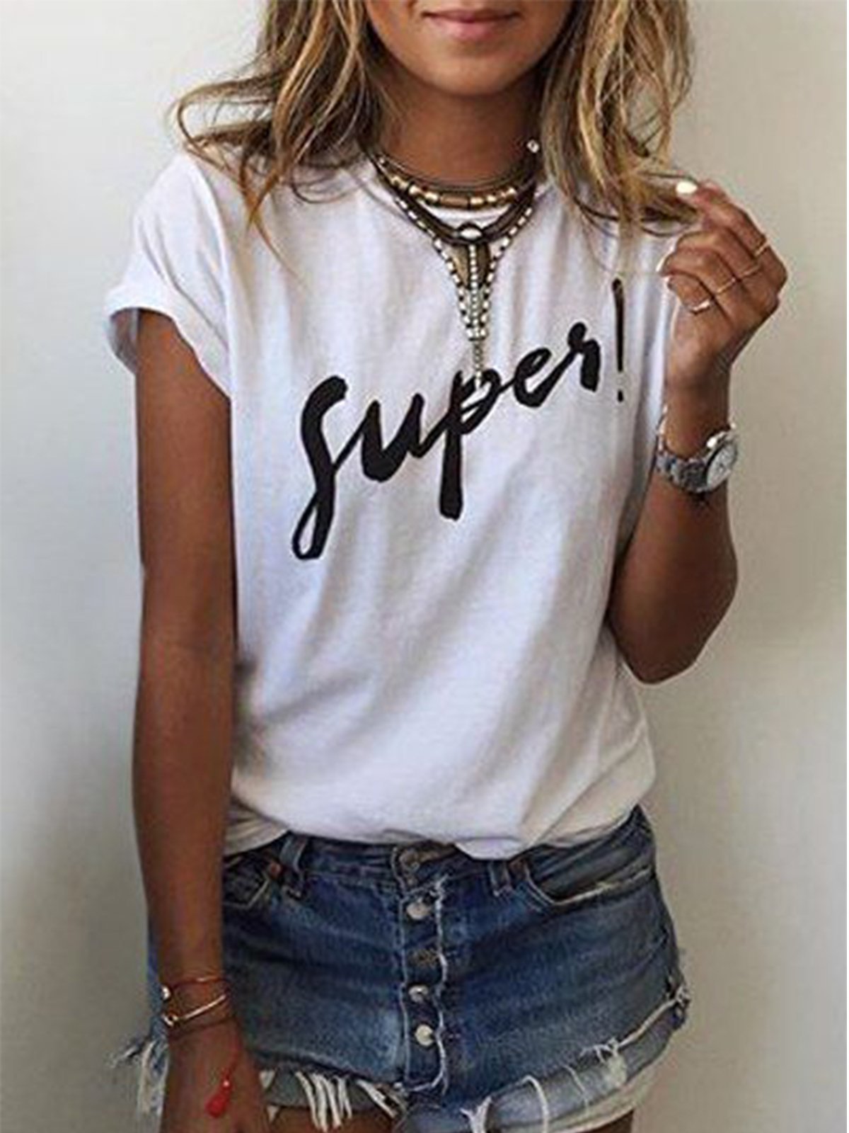 Leopard Short Sleeve Cotton Shirts & Tops