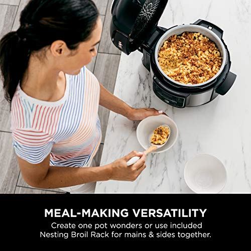 Foodi 9-in-1 Pressure Cooker and Air Fryer with Nesting Broil Rack, 5 Quart