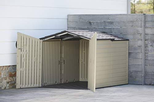 Rubbermaid Slide-Lid Resin Weather Resistant Outdoor Garden Storage Shed, Roughneck